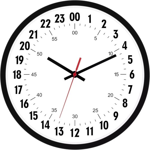 Hour wall clock inch - 24, 12