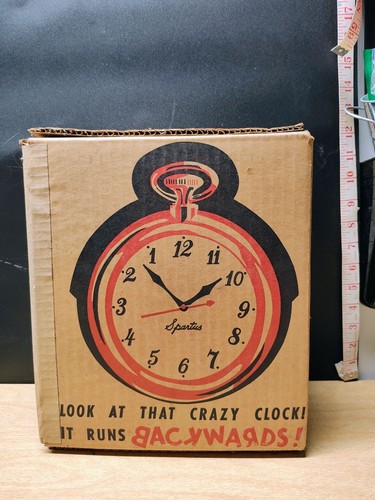 Spartus backwards clock - spartus, in